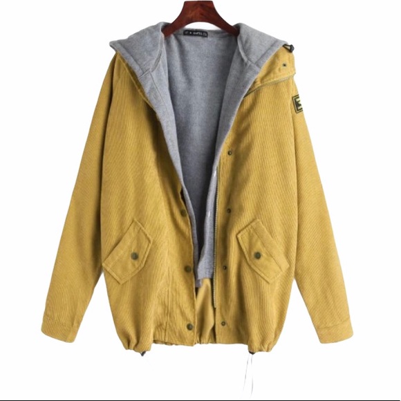 Zaful Jackets & Blazers - NWT ZAFUL Corduroy Jacket- Mustard | S